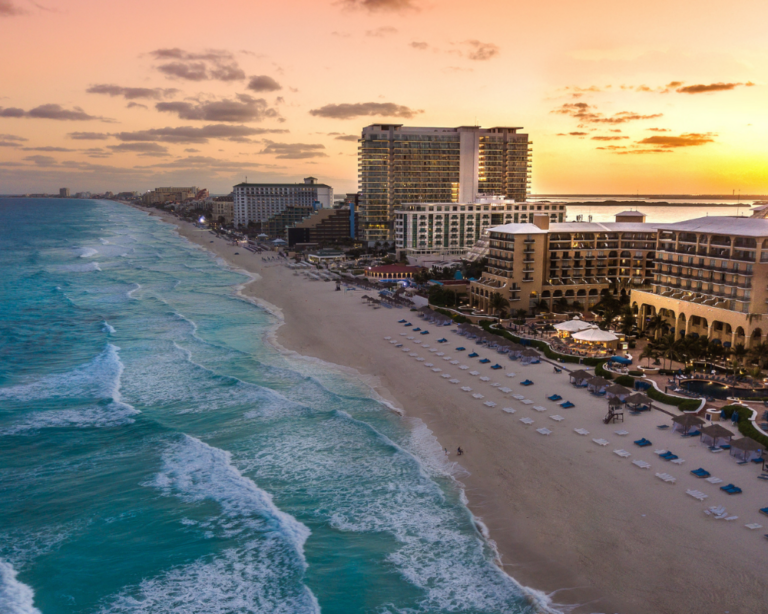 cancun at sunset, Mexico
