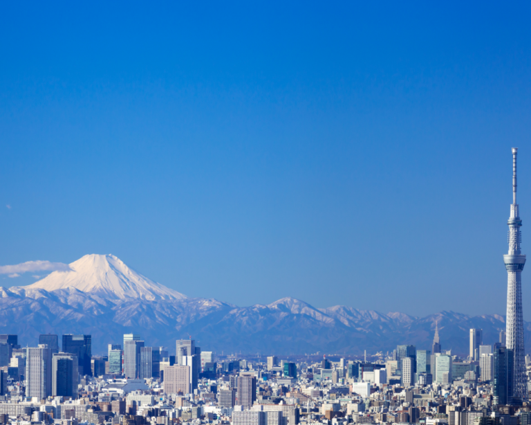 Tokyo skyline e Monte Fuji, Giappone